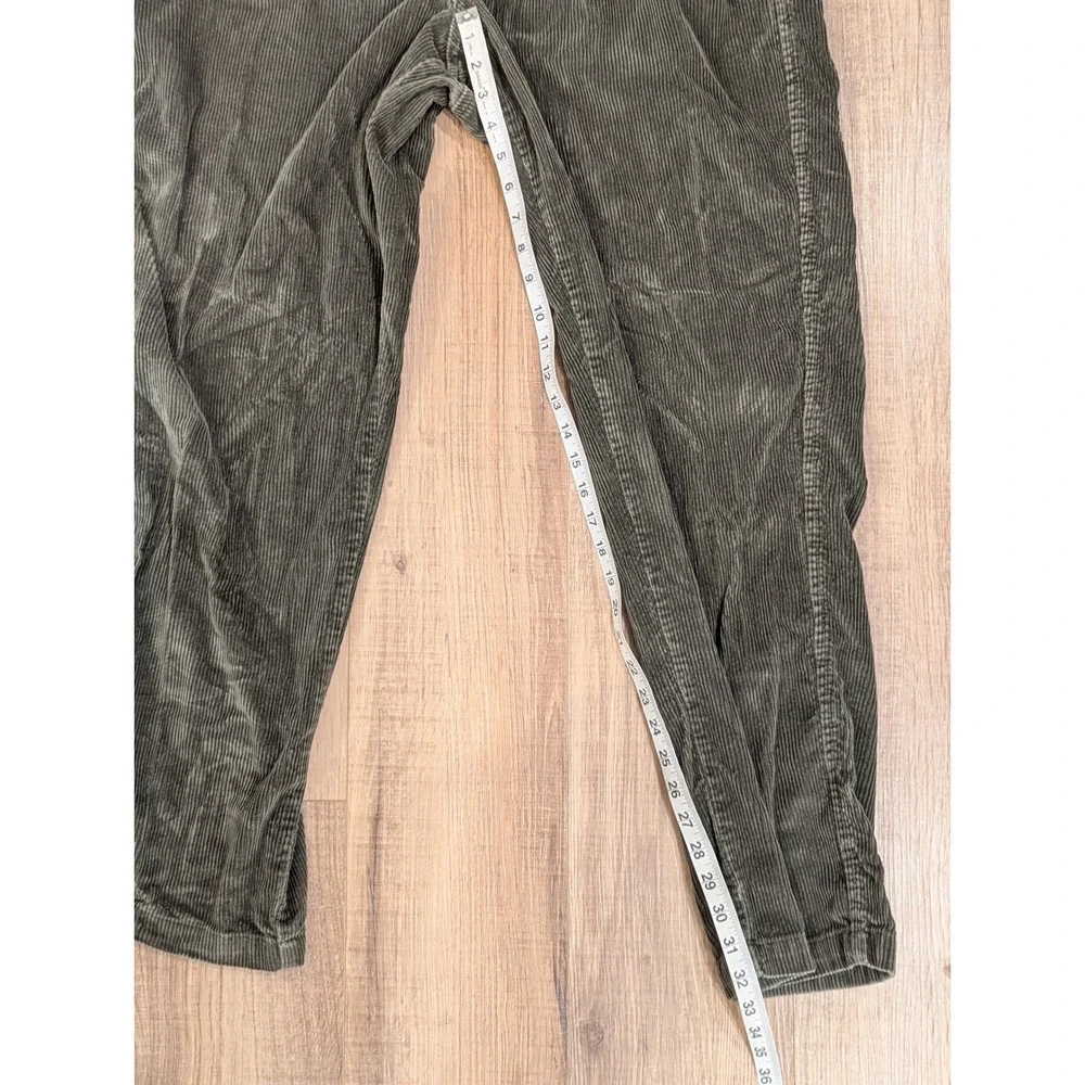 Vintage 1999 Eddie Bauer Wide Wale Corduroy Pants Mens 38x32 Green Y2K Relaxed